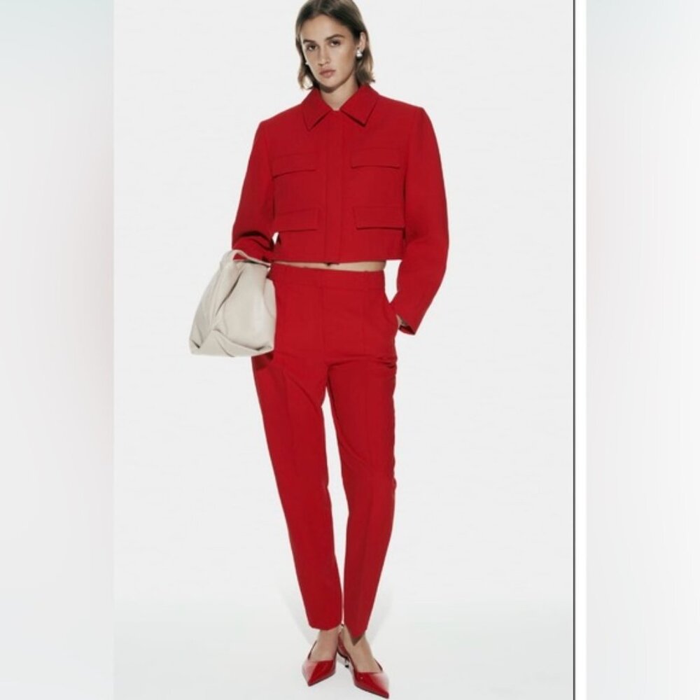 NWT Zara Red Ankle Pants, Size 6